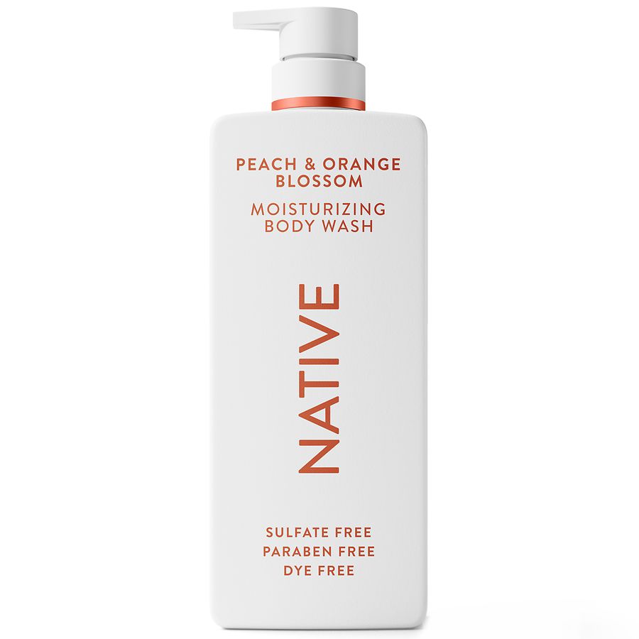 Native Moisturizing Body Wash, Sulfate Free Peach & Orange Blossom