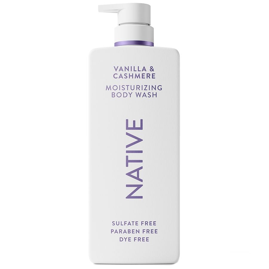 Native Moisturizing Body Wash, Sulfate Free, 24 Hour Moisturization Vanilla & Cashmere