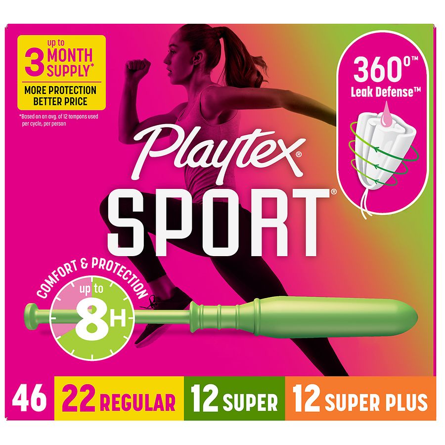 Playtex Sport Regular, Super, Super Plus Tampons