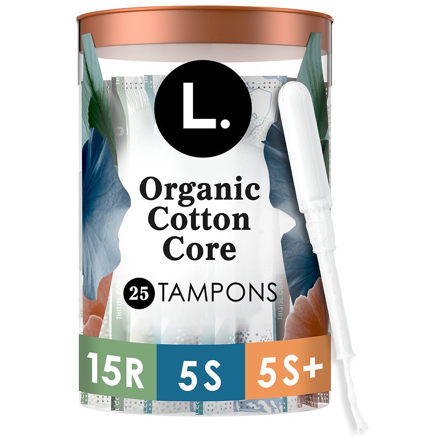 L. Tampons, Made with Organic Cotton Regular/Super/Super Plus Absorbency