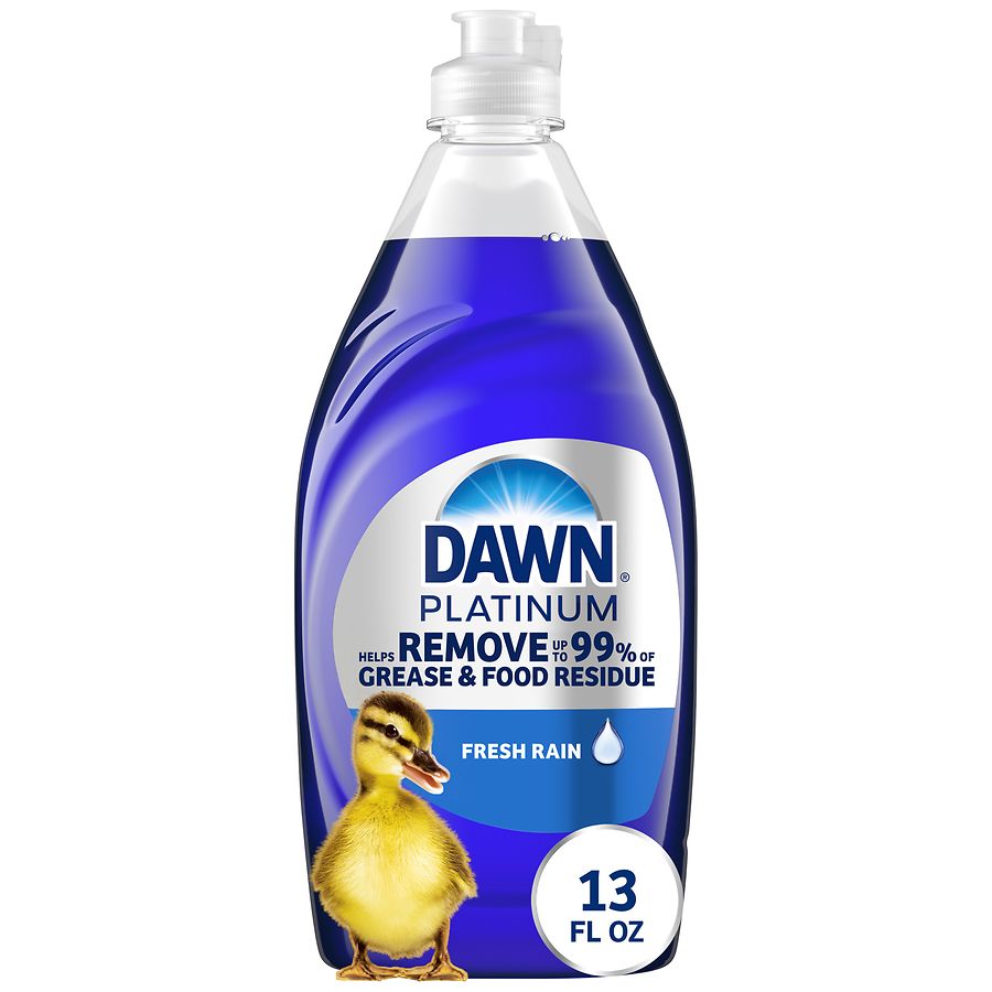Dawn Platinum Dish Soap, Dishwashing Liquid, Tough Grease Removal Fresh Rain