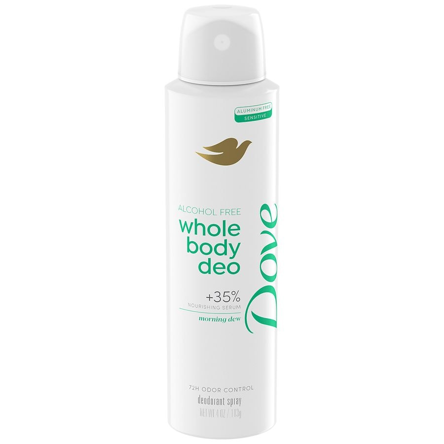 Dove Whole Body Deo Alcohol-Free Deodorant Spray for Women Morning Dew