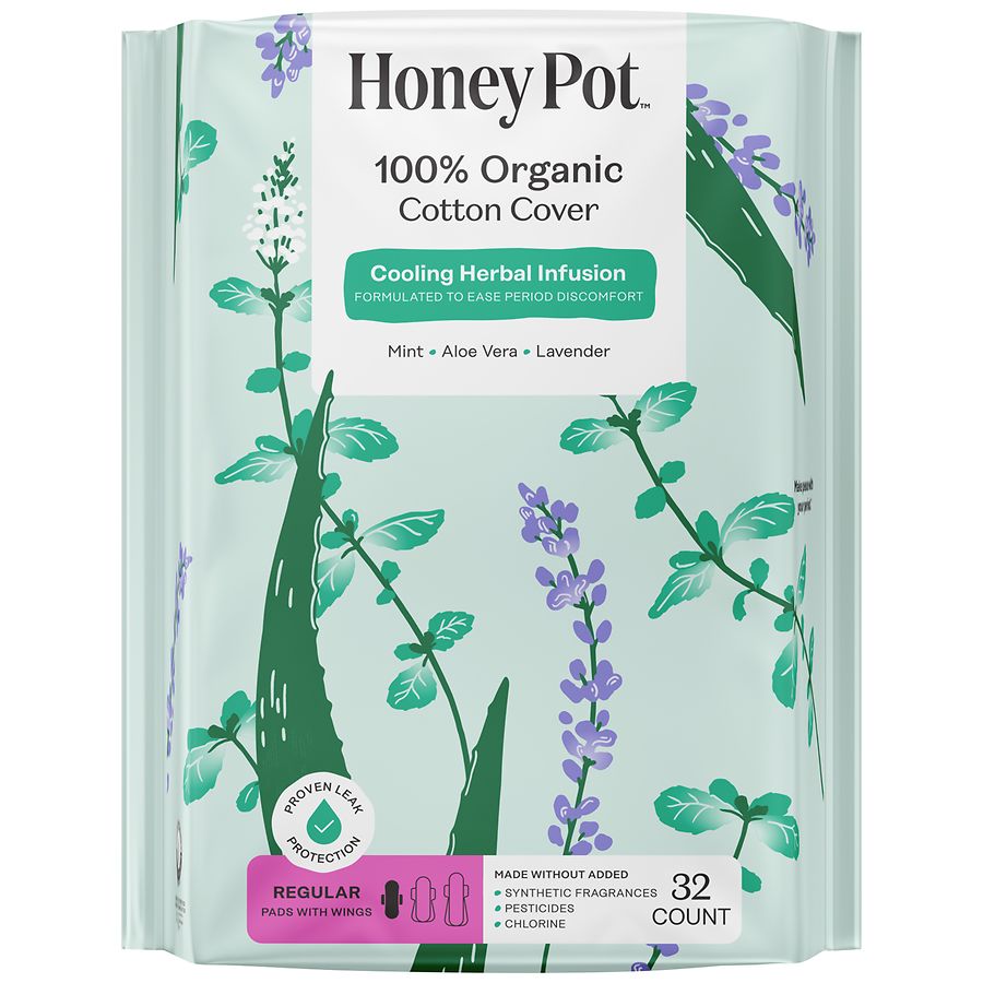 The Honey Pot 100% Organic Cotton Cover Cooling Regular Pad