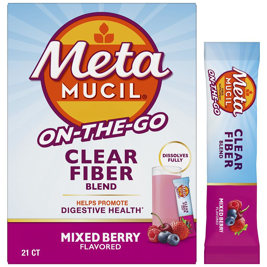 Metamucil Clear Fiber Blend Stick Packs Mixed Berry