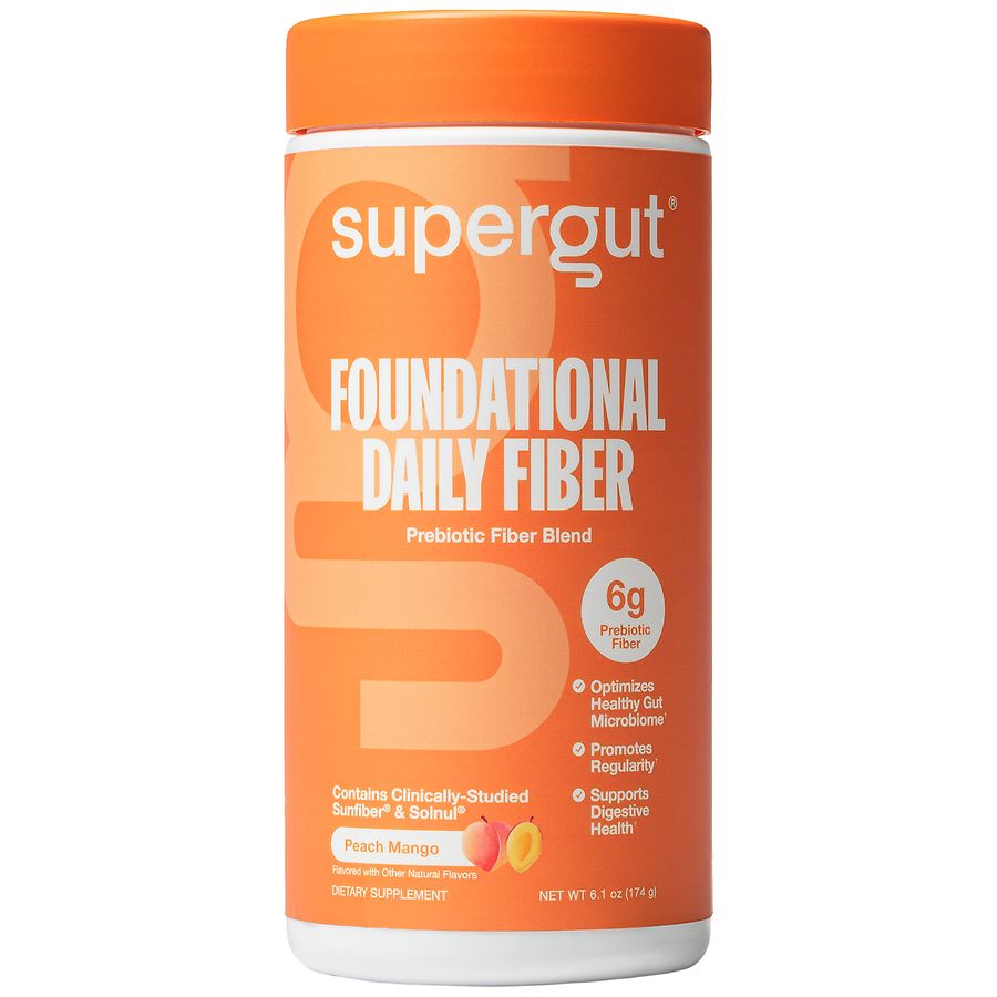Supergut Foundational Daily Fiber Powder Peach Mango