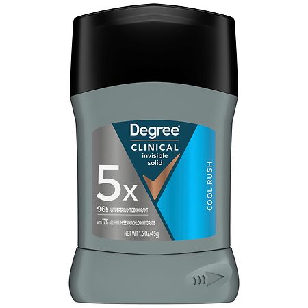 Degree Men Clinical Antiperspirant Deodorant, Invisible Solid Cool Rush
