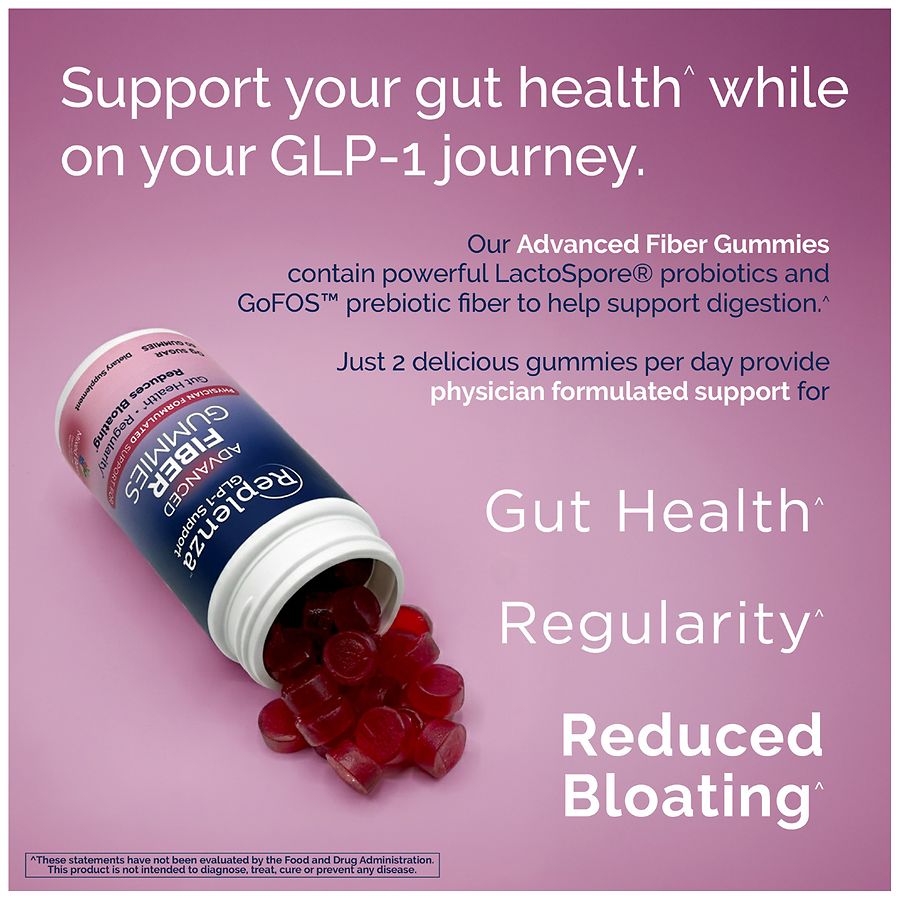 fiber gummies glp 1 Replenza GLP-1 Daily Support Fiber Gummies Mixed Berry