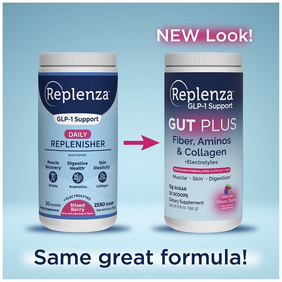 glp 1 drink mix Replenza Daily Replenisher - Drink Mix Powder for GLP-1 & Semaglutide  Weight Loss Support Mixed Berry