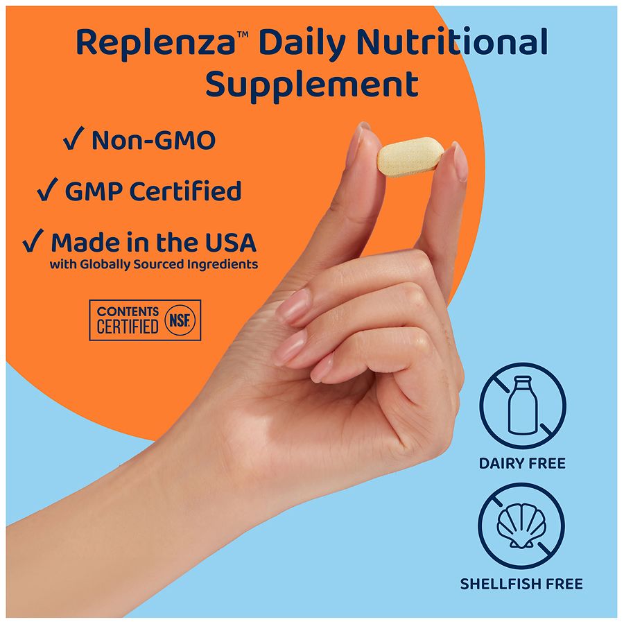 replenza glp 1 support daily nutritional supplement tablets Replenza Nutritional Supplement - For GLP-1 & Semaglutide Weight Loss  Support, Tablets