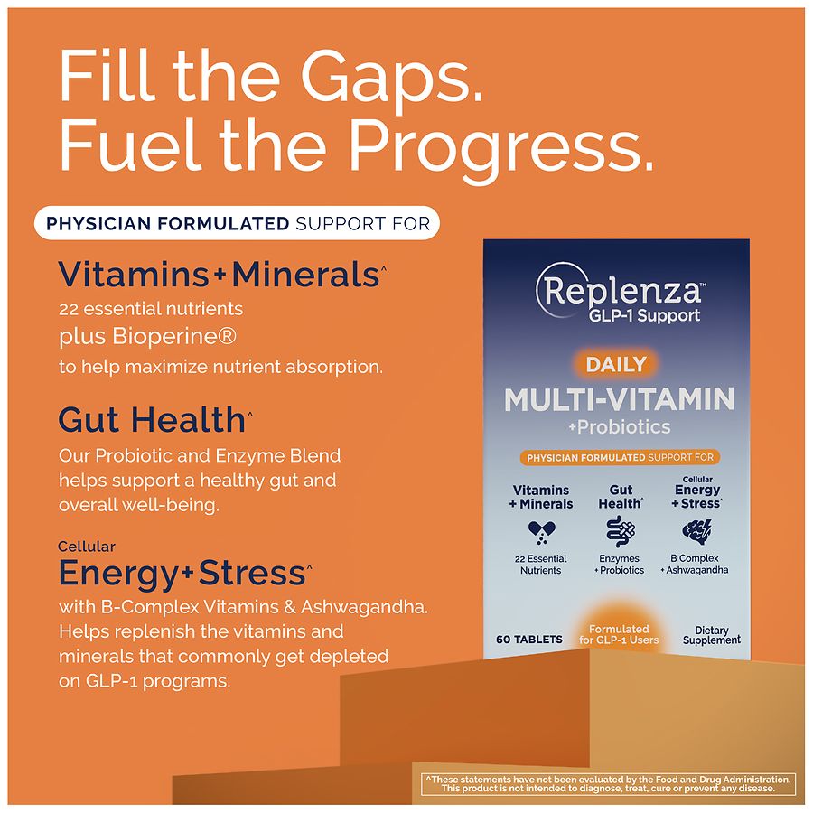 walgreens glp 1 patches Replenza Nutritional Supplement - For GLP-1 & Semaglutide Weight Loss Support, Tablets