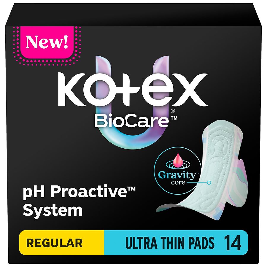 U by Kotex Ultra Thin Pads With Wings Unscented, Regular Absorbency