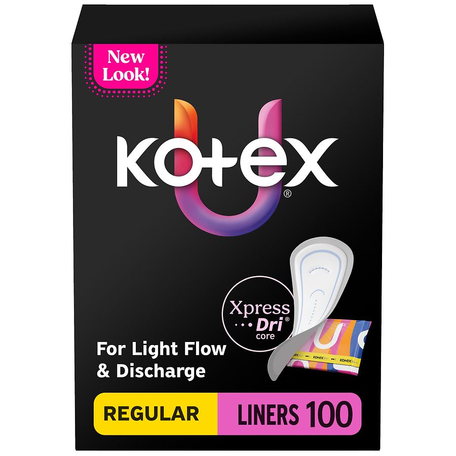 U by Kotex Absorbent Wrapped Liners, Light Absorbency Unscented, Regular Coverage