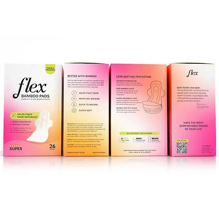 FLEX Bamboo Pads Super | Walgreens