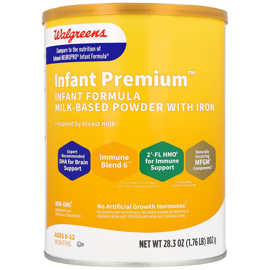 Walgreens Infant Premium Formula, Milk-Based Powder with Iron Contents ...