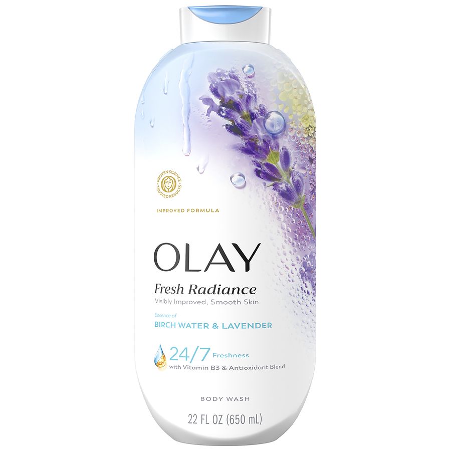 Olay Fresh Radiance Body Wash Essence of Birch Water and Lavender