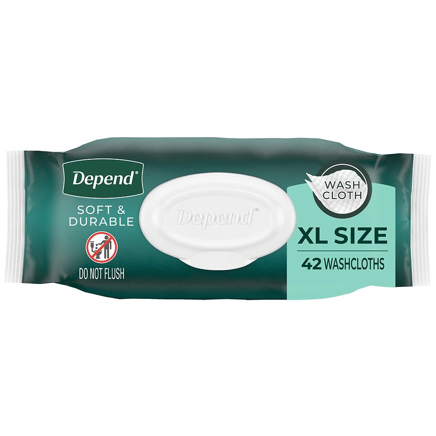 Depend Disposable Washcloths Extra Large | Walgreens