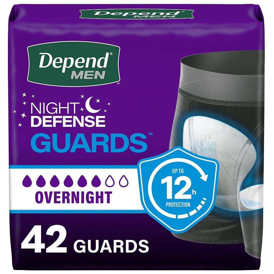 Depend Fresh Protection Guards, Incontinence Pads Unscented, Overnight Absorbency White