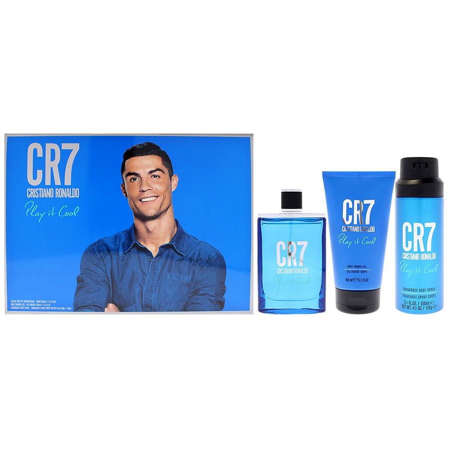CR7 Play It Cool Gift Set with Eau De Toilette Spray, Shower Gel & Body Spray