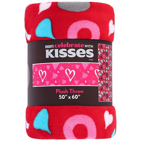 Crest Mills Printed Kisses, Plush Throw