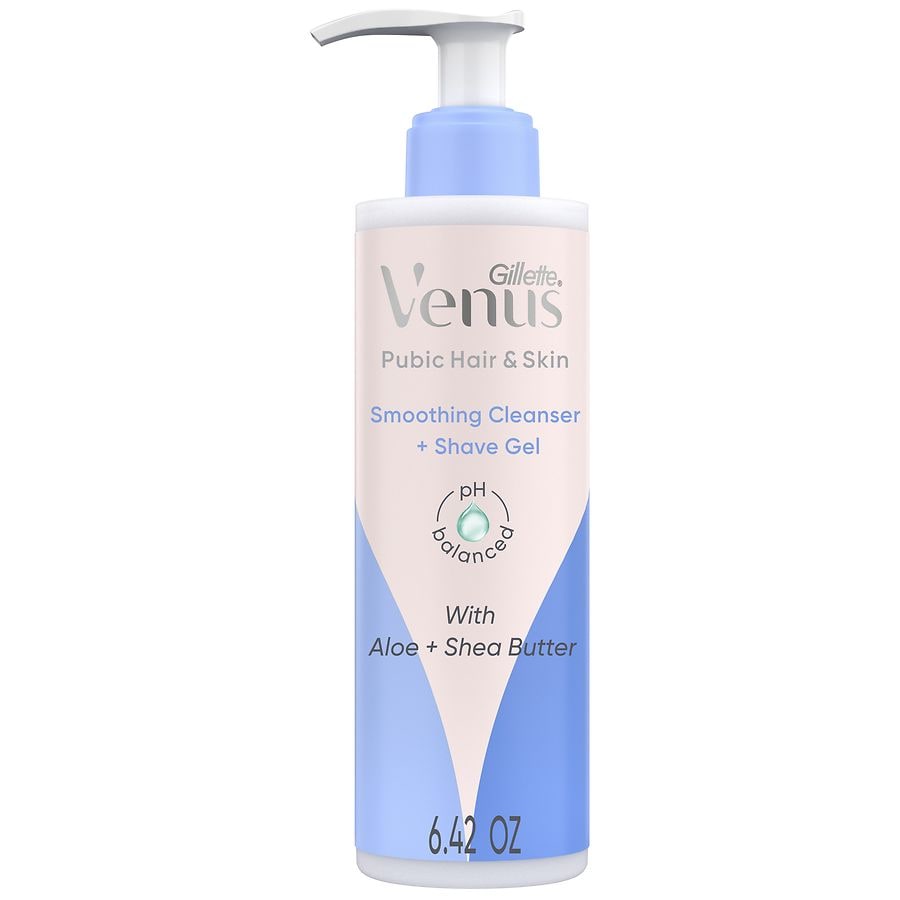 Gillette Venus Pubic Hair & Skin Smoothing Cleanser + Shave Gel, Bikini Zone