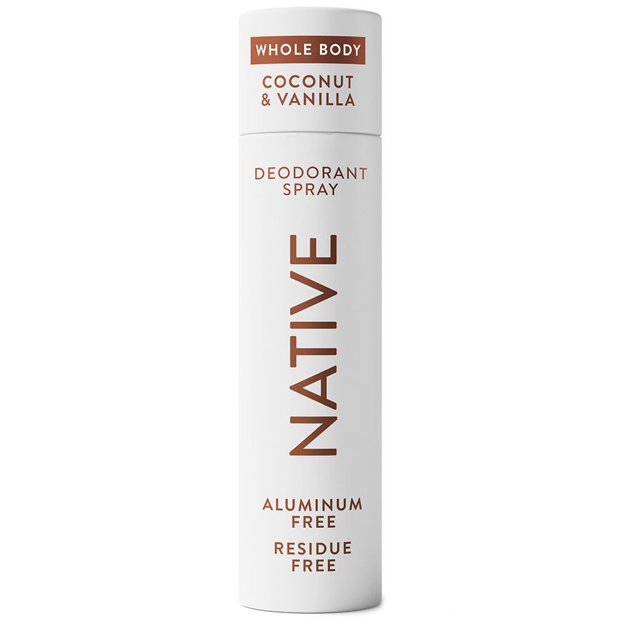 Native Whole Body Deodorant Spray, 72 Hour Aluminum Free Coconut & Vanilla