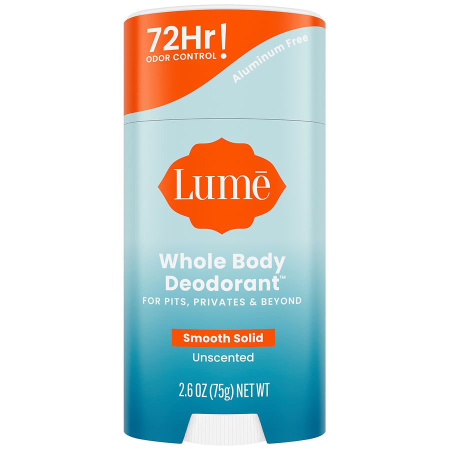 Lume Women's Whole Body Deodorant Smooth Solid Stick Unscented