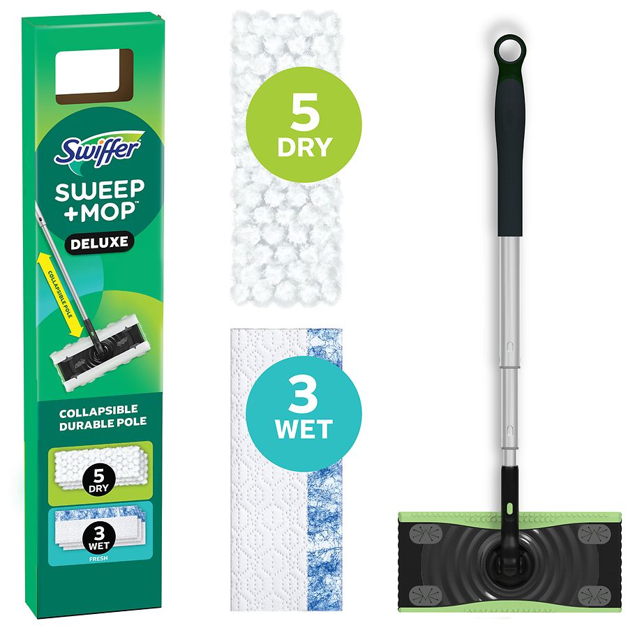 Swiffer Sweep and Mop Deluxe, 2-in-1 Floor Mopping and Sweeping