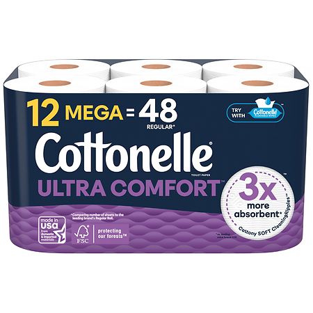 Cottonelle Ultra Comfort Strong Toilet Tissue 2-Ply Mega Rolls Toilet Paper