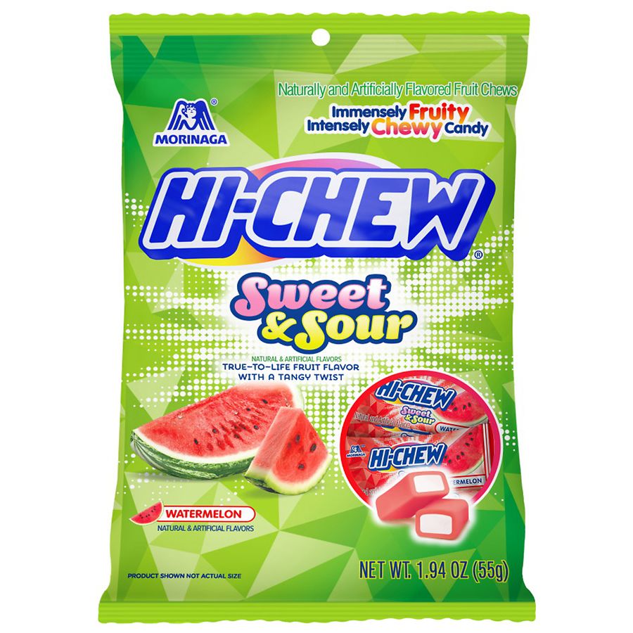 Hi Chew Sweet and Sour Chewy Candy Watermelon