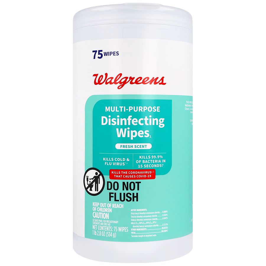 Walgreens Multi-Purpose Disinfecting Wipes Fresh