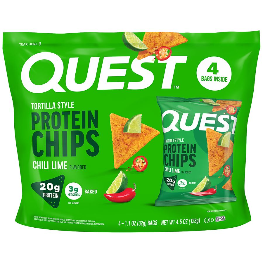 Quest Tortilla Style Protein Chips Chili Lime