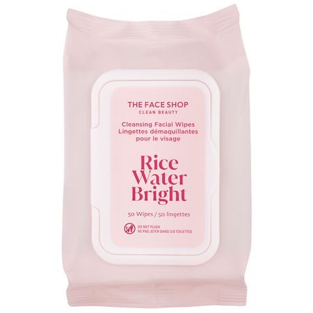 The Face Shop Cleansing Facial Wipes, Vegan Moisturizing Makeup Remover Wipes