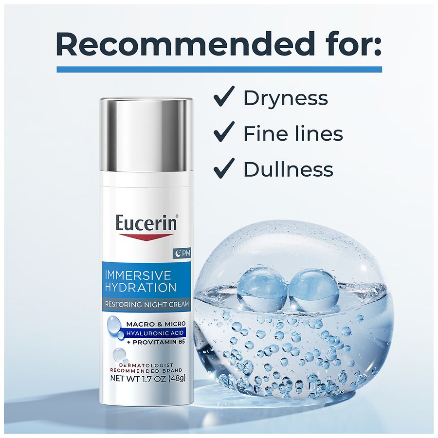 Eucerin Face Immersive Hydration Night Cream Unscented | Walgreens