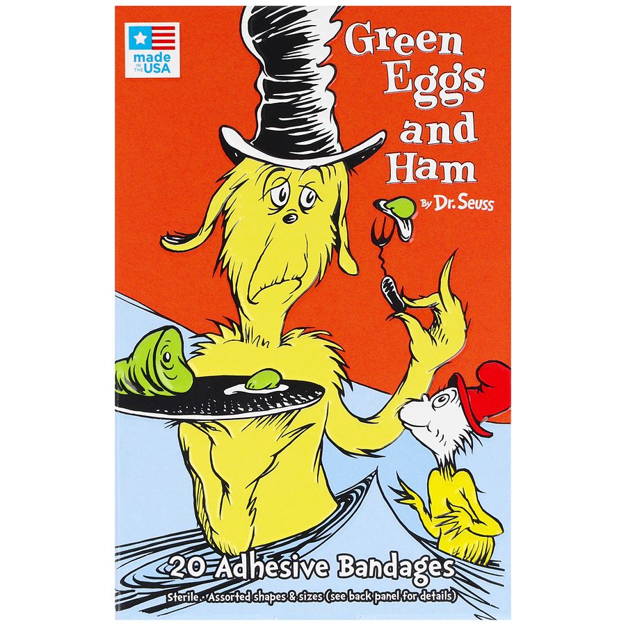 Dr. Seuss Green Eggs and Ham Adhesive Bandages Assorted