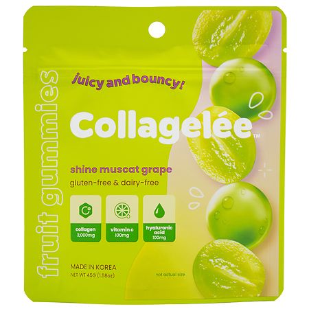 Collagelee Juicy and Bouncy Collagen Fruit Gummies, Shine Muscat