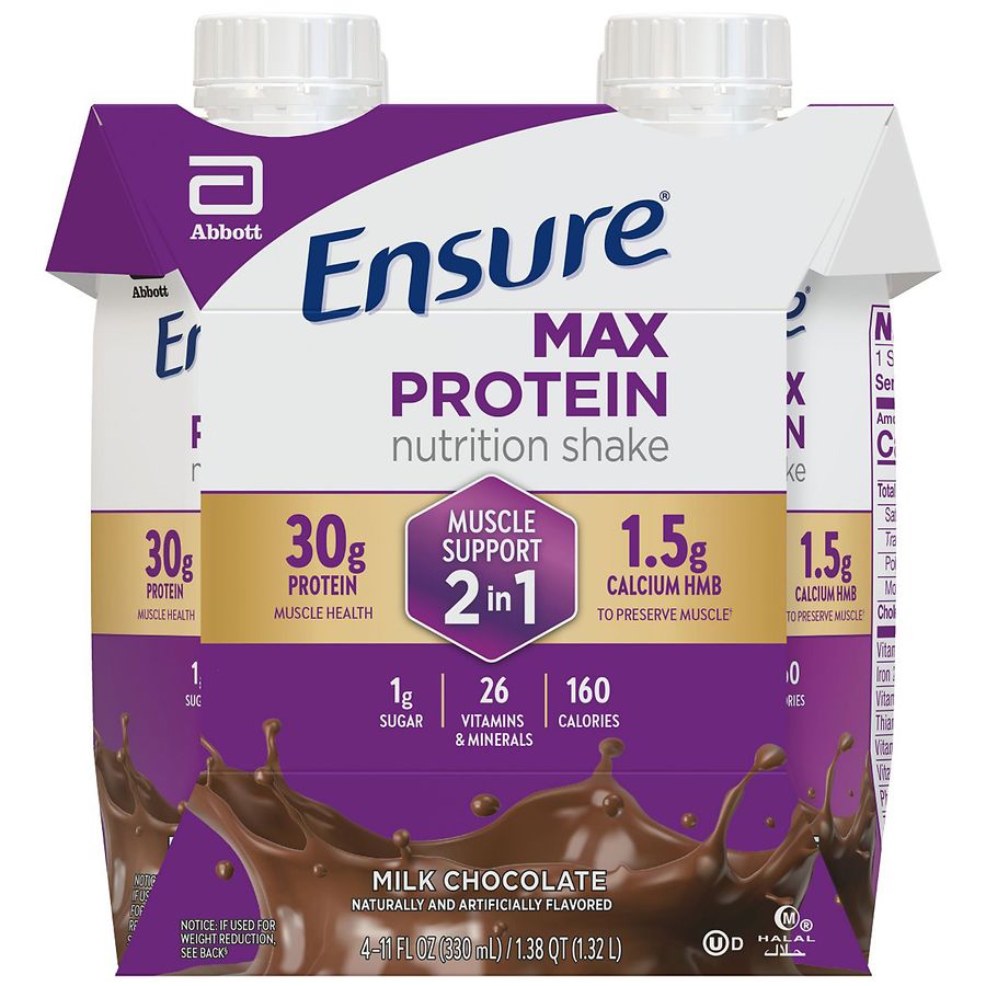 Ensure Max Protein 2in1 Nutrition Shake Ready-to-Drink Bottles Chocolate