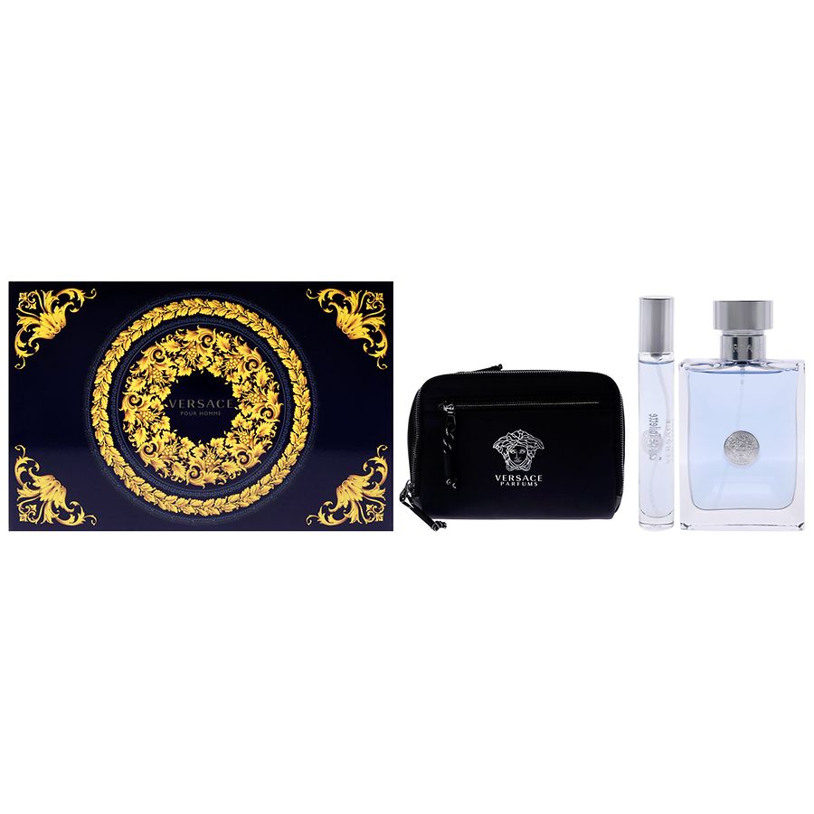 VERSACE pour homme セット Versace Pour Homme Gift Set, Eau De Toilette Sprays with Pouch