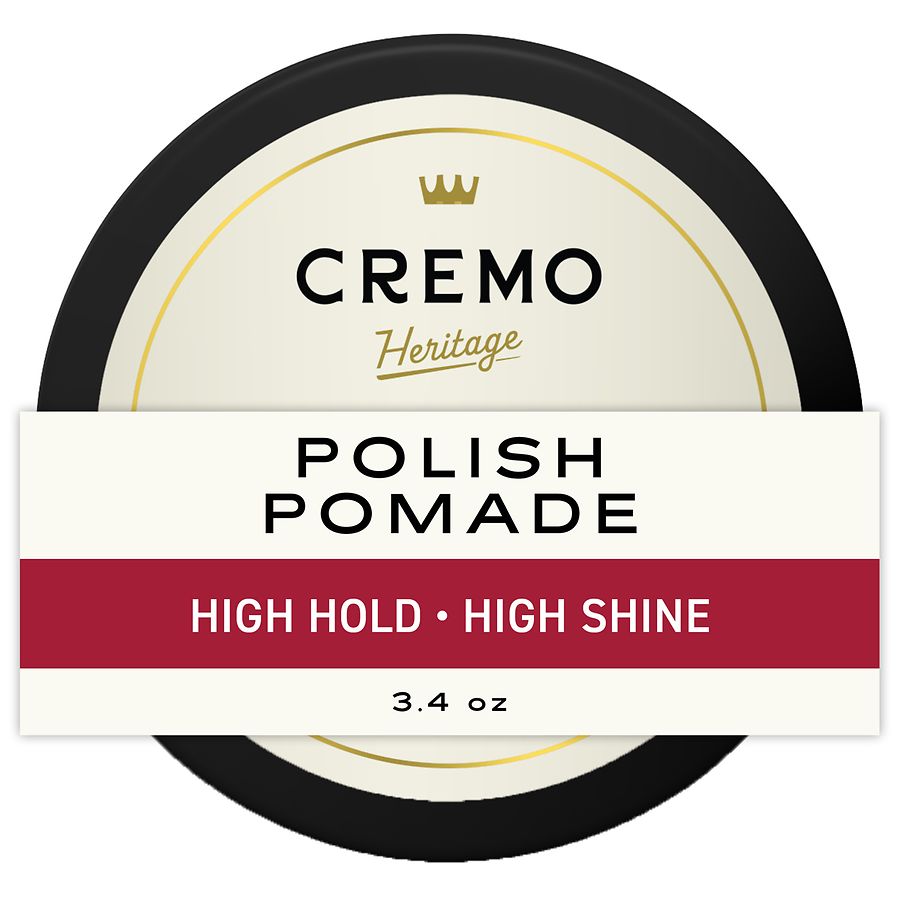 Cremo Men's Hairstyling Polish Pomade High-Hold, High-Shine
