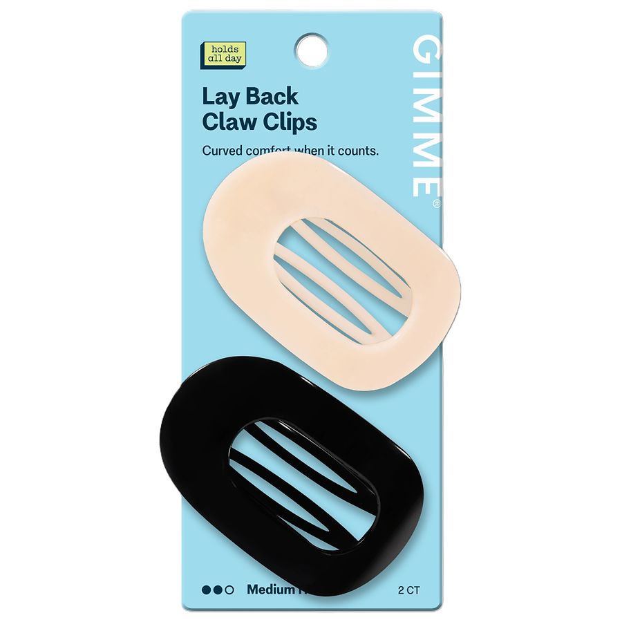 Gimme Lay Flat Claw Clips Medium Black / Cream