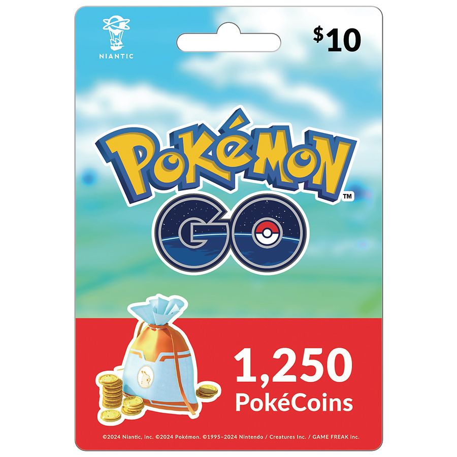 Pokemon 1250 Pokecoins Gift Card $10 | Walgreens Pokemon 1250 Pokecoins Gift Card $10 | Walgreens