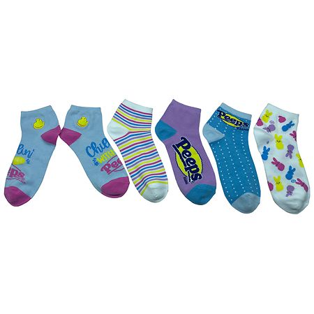 Peeps Embroidered Quarter Socks