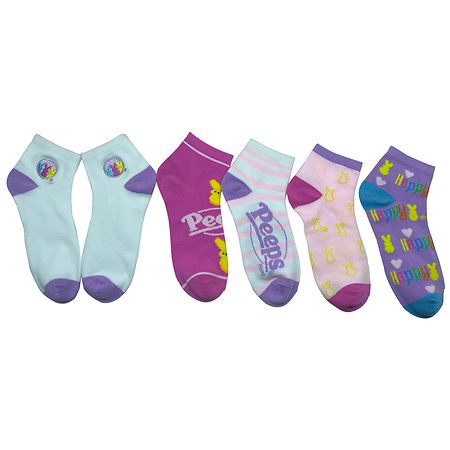Peeps Embroidered Quarter Socks
