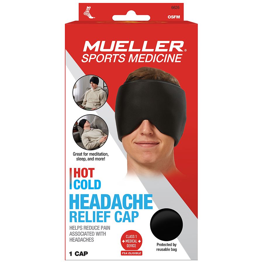 Mueller Hot/Cold Headache Relief Cap Black