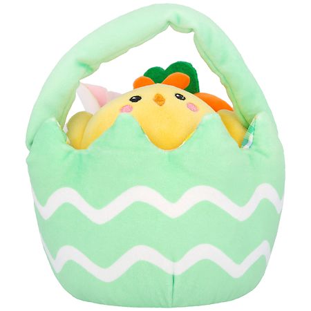Festive Voice Plush Basket with Characters
