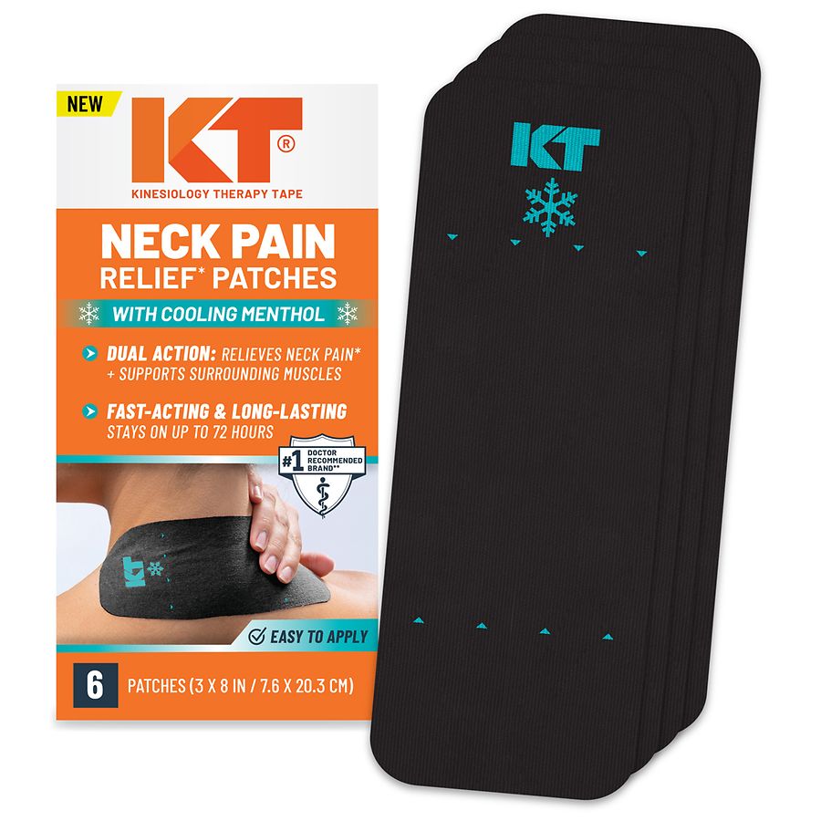 KT Tape Neck Pain Relief Patches Large Size 3" x 8"