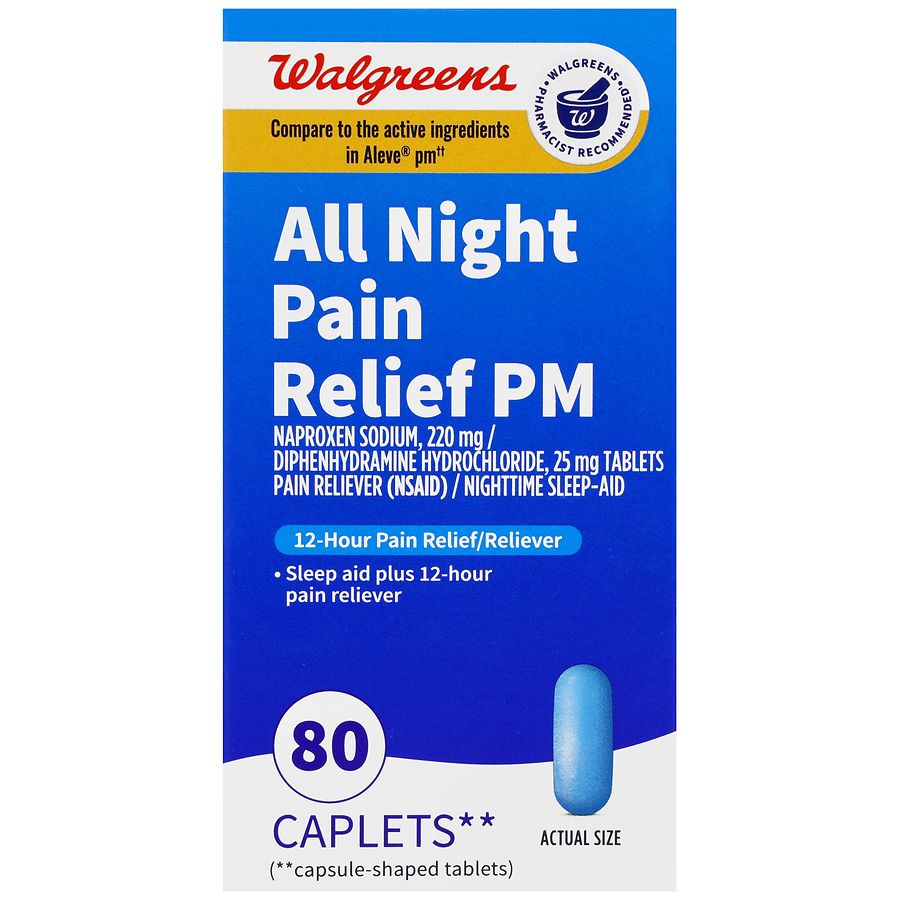 Walgreens All Night Pain Relief PM Caplets