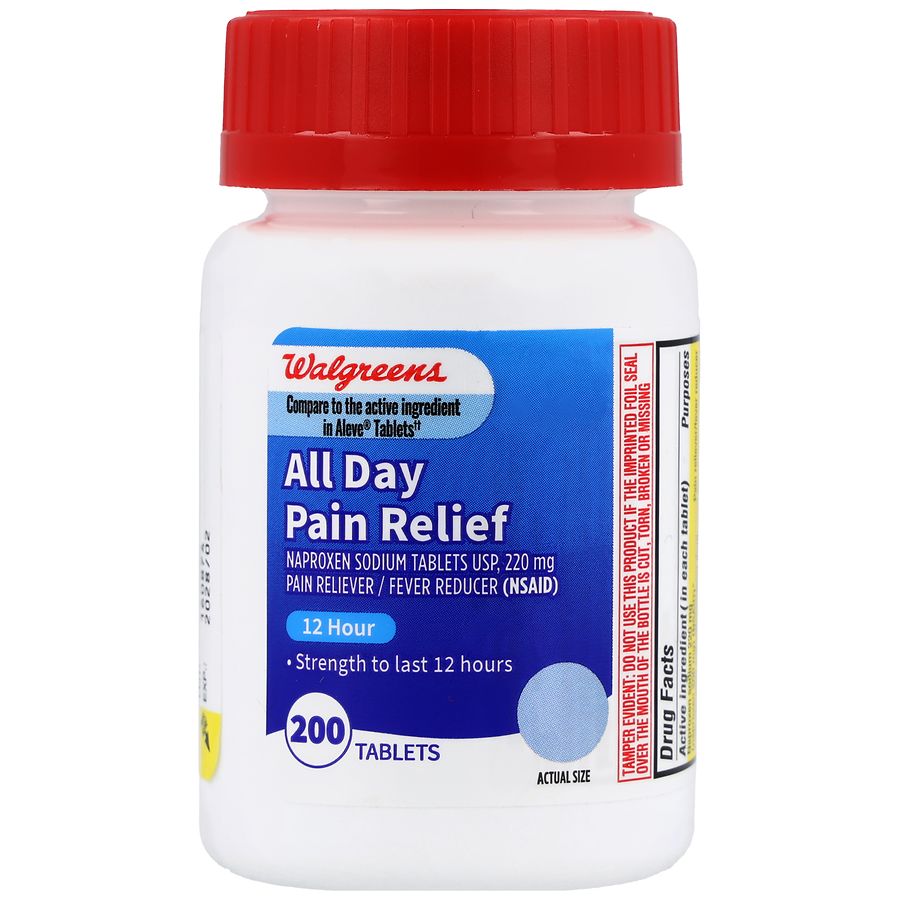 Walgreens All Day Pain Relief Naproxen Sodium 220 mg Tablets