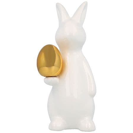 Festive Voice Bunny with Golden Egg Decor