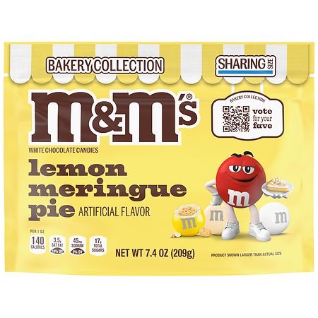M&M's Lemon Meringue Pie White Chocolate Candy, Sharing Size, Resealable Bag