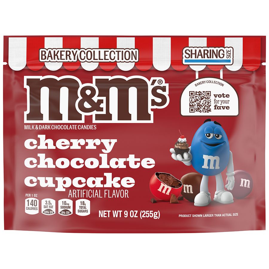 M&M's Cherry Chocolate Cupcake Candy, Sharing Size, Resealable Bag